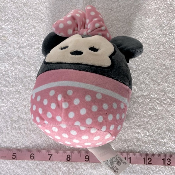 Disney Squishmallow Pink Black Polka Dot Minnie Mouse Plush Toy - Picture 10 of 10